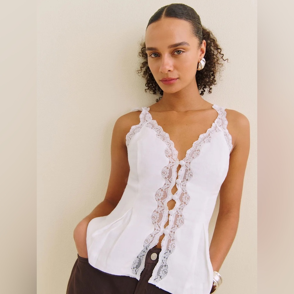 Reformation Josefina Linen Top